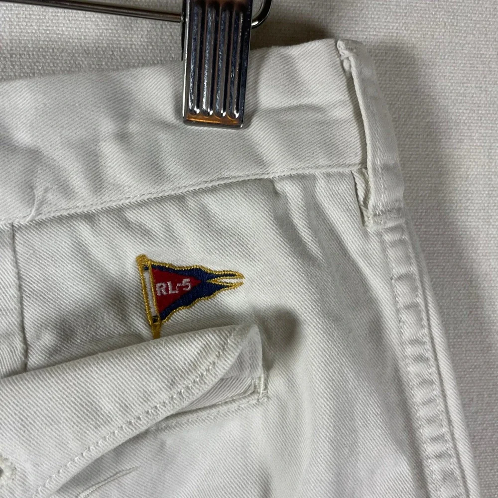 Polo‎ Ralph Lauren Men's Fit Chino Shorts Beige Nautical Flag - Size 38